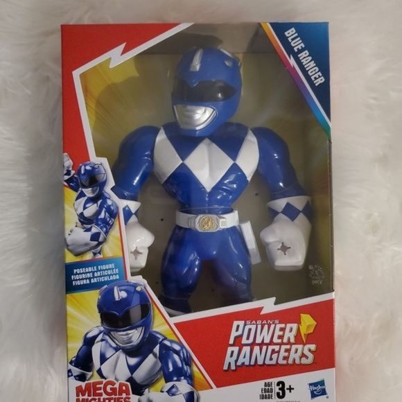 NWT Mega Mighties Blue Power Ranger 10 Inch Figure Ages 3 & Up - Picture 1 of 3